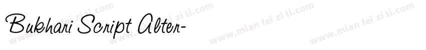 Bukhari Script Alter字体转换